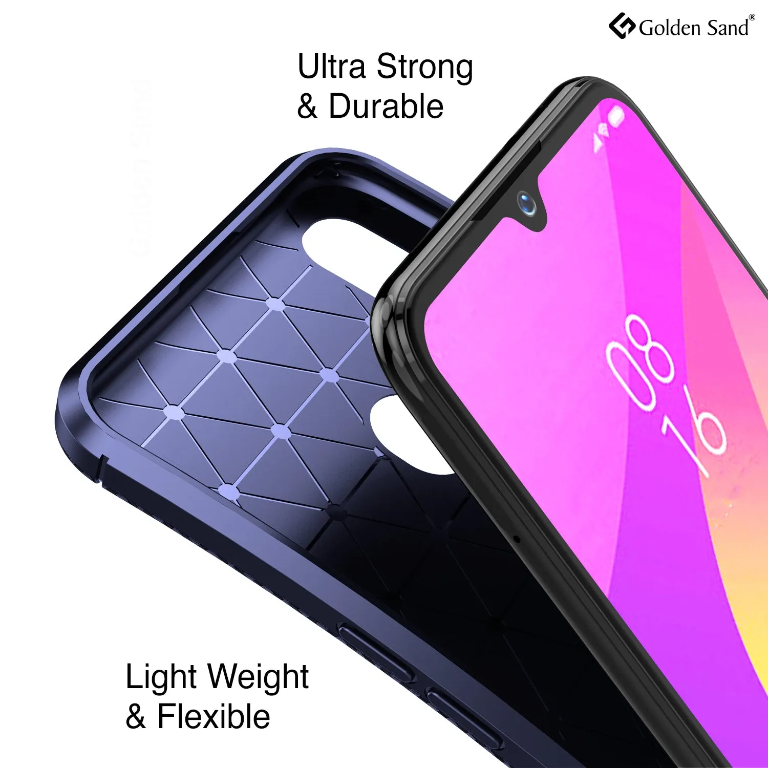 Aramid Fibre Series Shockproof Armor Back Cover for Xiaomi Mi A3 6.1 inch, Blue