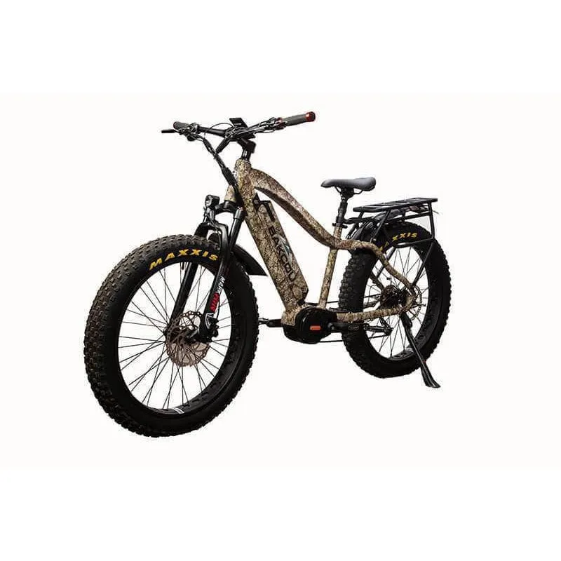 Bakcou Mule Electric Fat Tire Hunting Bike 48V, 750-1500W Smart Mid-Drive Motor