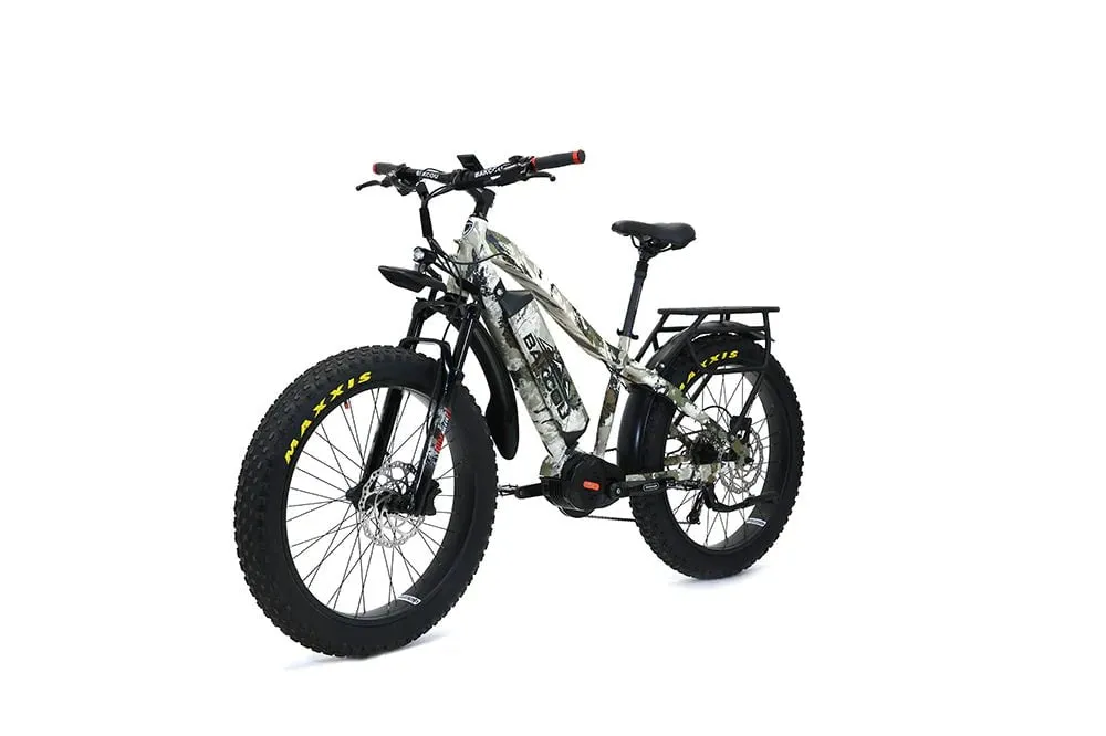 Bakcou Mule Electric Fat Tire Hunting Bike 48V, 750-1500W Smart Mid-Drive Motor