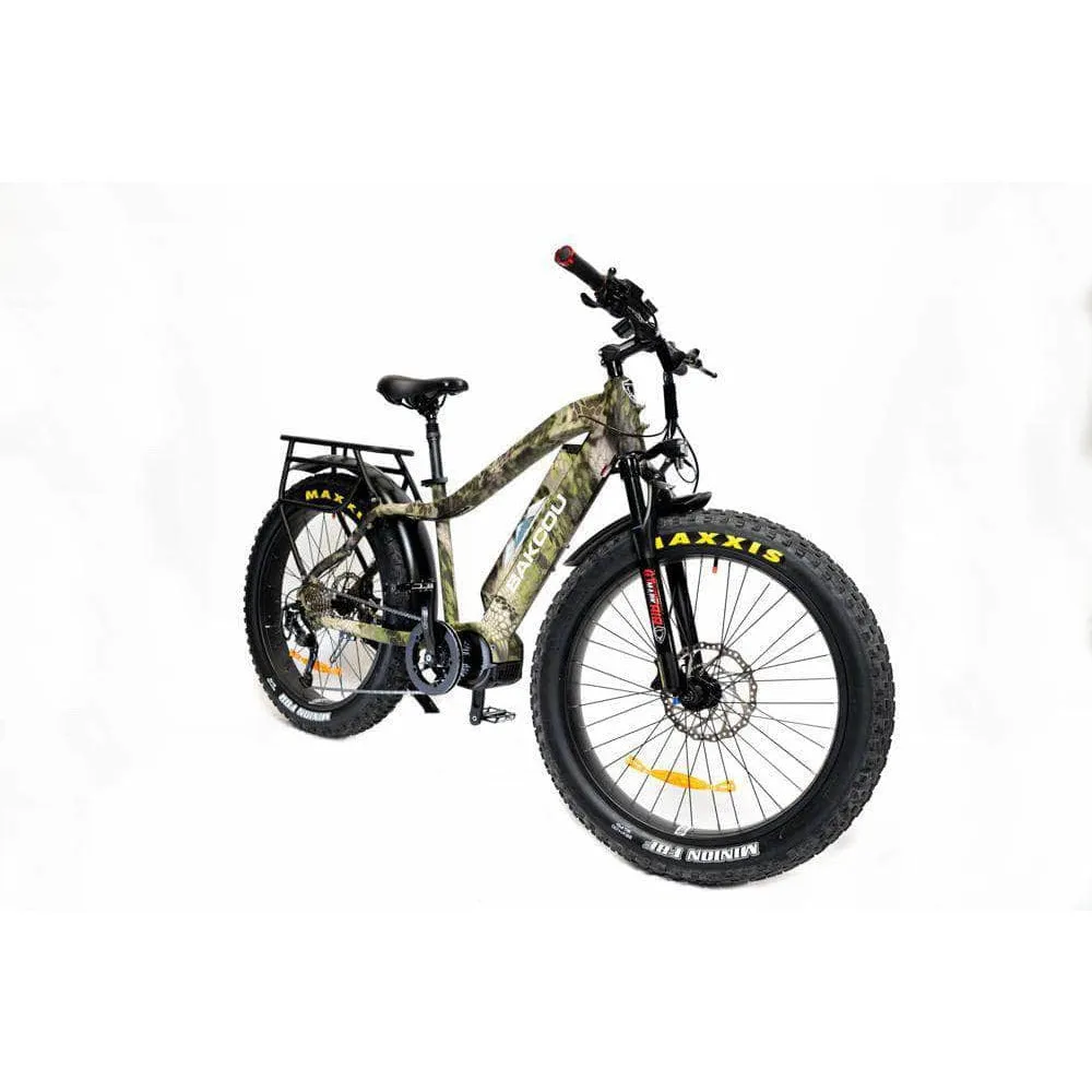 Bakcou Mule Electric Fat Tire Hunting Bike 48V, 750-1500W Smart Mid-Drive Motor