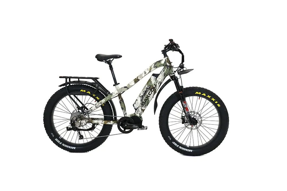 Bakcou Mule Electric Fat Tire Hunting Bike 48V, 750-1500W Smart Mid-Drive Motor