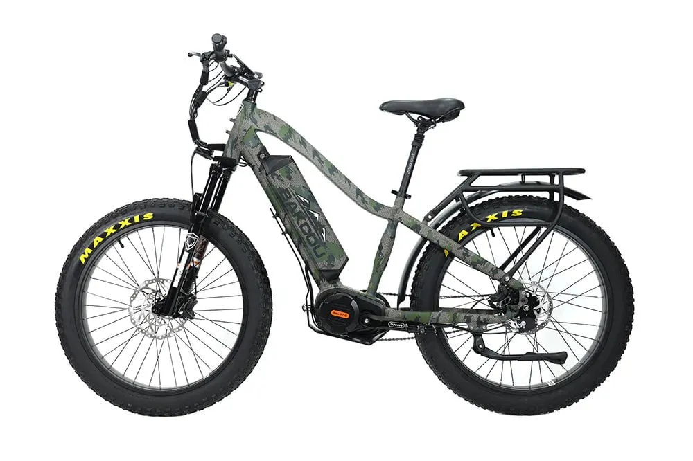 Bakcou Mule Jäger Electric Fat Tire Hunting Bike 48V, 750-1500W Smart Mid-Drive Motor