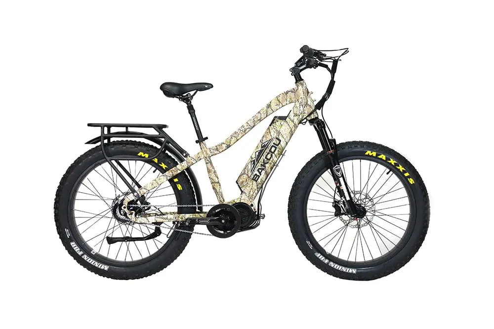 Bakcou Mule Jäger Electric Fat Tire Hunting Bike 48V, 750-1500W Smart Mid-Drive Motor