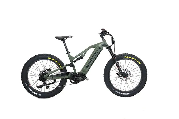 Bakcou SCOUT Torque Sensing Smart 750-1500W Mid-Drive Motor Full Suspension Electric Bike
