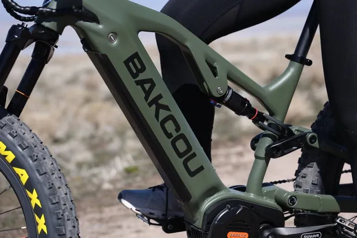 Bakcou SCOUT Torque Sensing Smart 750-1500W Mid-Drive Motor Full Suspension Electric Bike