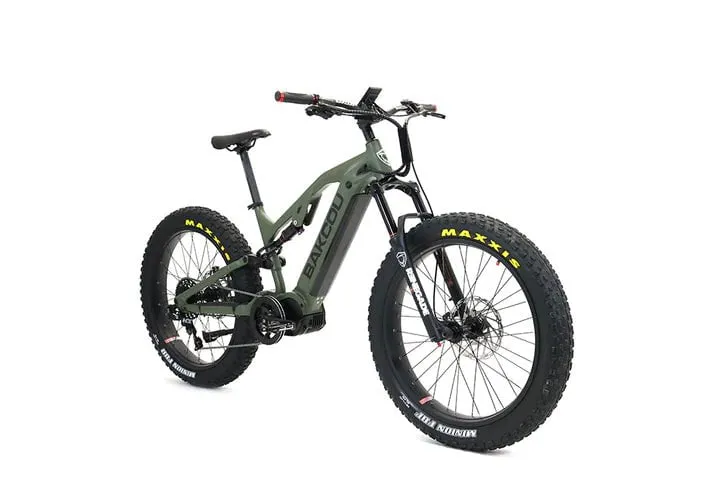 Bakcou SCOUT Torque Sensing Smart 750-1500W Mid-Drive Motor Full Suspension Electric Bike