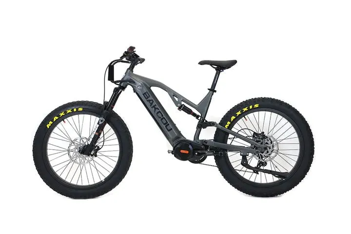 Bakcou SCOUT Torque Sensing Smart 750-1500W Mid-Drive Motor Full Suspension Electric Bike