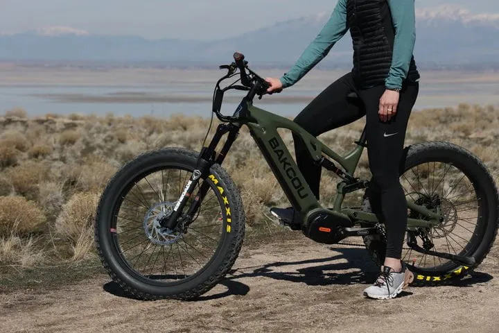 Bakcou SCOUT Torque Sensing Smart 750-1500W Mid-Drive Motor Full Suspension Electric Bike