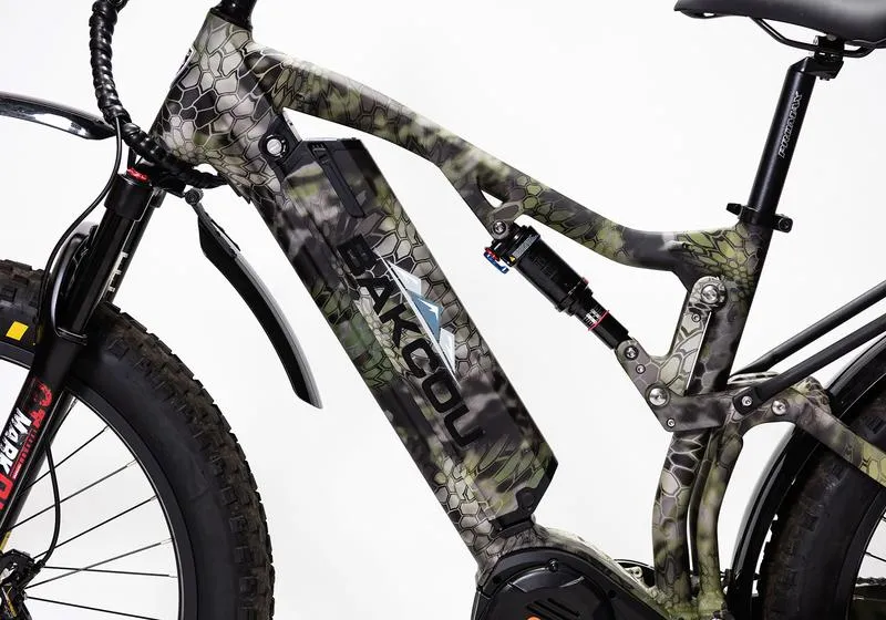 Bakcou Storm G2 Full Suspension Electric Hunting Bike Bafang Ultra Mid Drive Motor