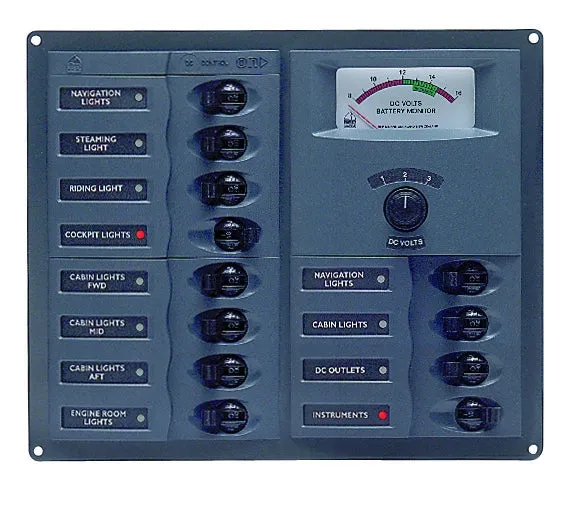 BEP 'CONTOUR' CIRCUIT BREAKER 12 CIRCUIT 12 VOLT 239 x 200mm