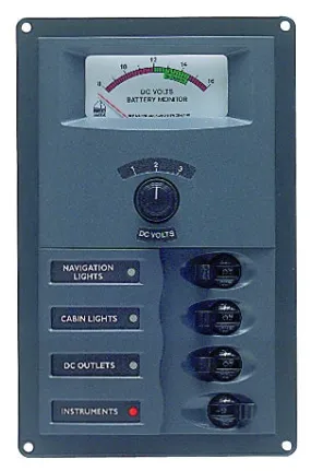 BEP 'CONTOUR' CIRCUIT BREAKER 4 CIRCUIT 12 VOLT 127 x 200mm