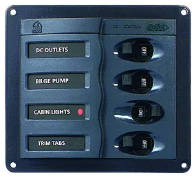 BEP 'CONTOUR' CIRCUIT BREAKER 4 CIRCUIT 127 x 115mm