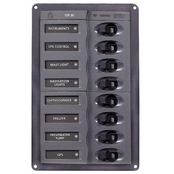 BEP 'CONTOUR' CIRCUIT BREAKER 8 CIRCUIT 127 x 200mm