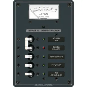 Blue Sea 8043 AC Main  3 Positions Toggle Circuit Breaker Panel - White Switches