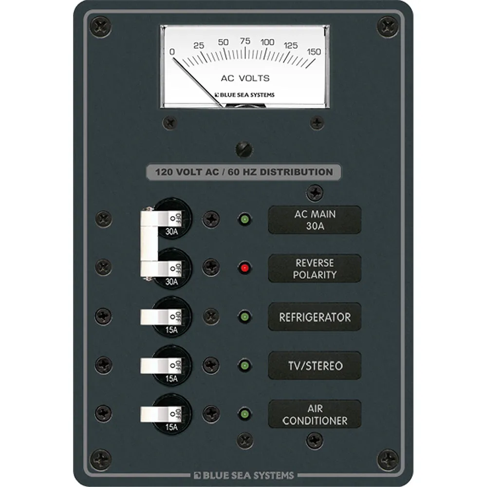 Blue Sea 8043 AC Main  3 Positions Toggle Circuit Breaker Panel - White Switches