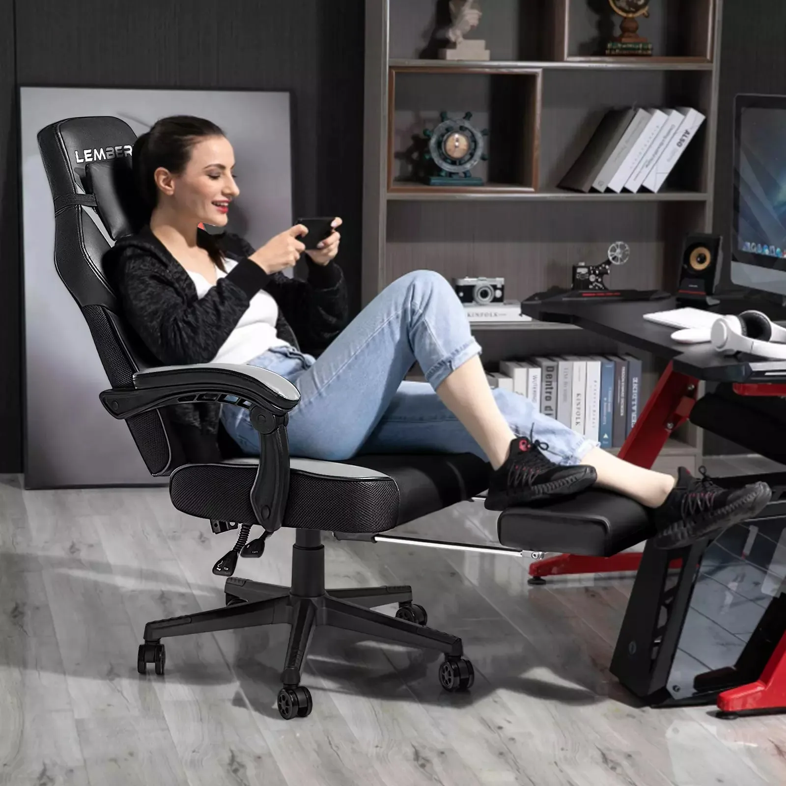 BOSSIN Big and Tall Heavy Duty PC Gaming Chair, Design for Big Guy BGC01