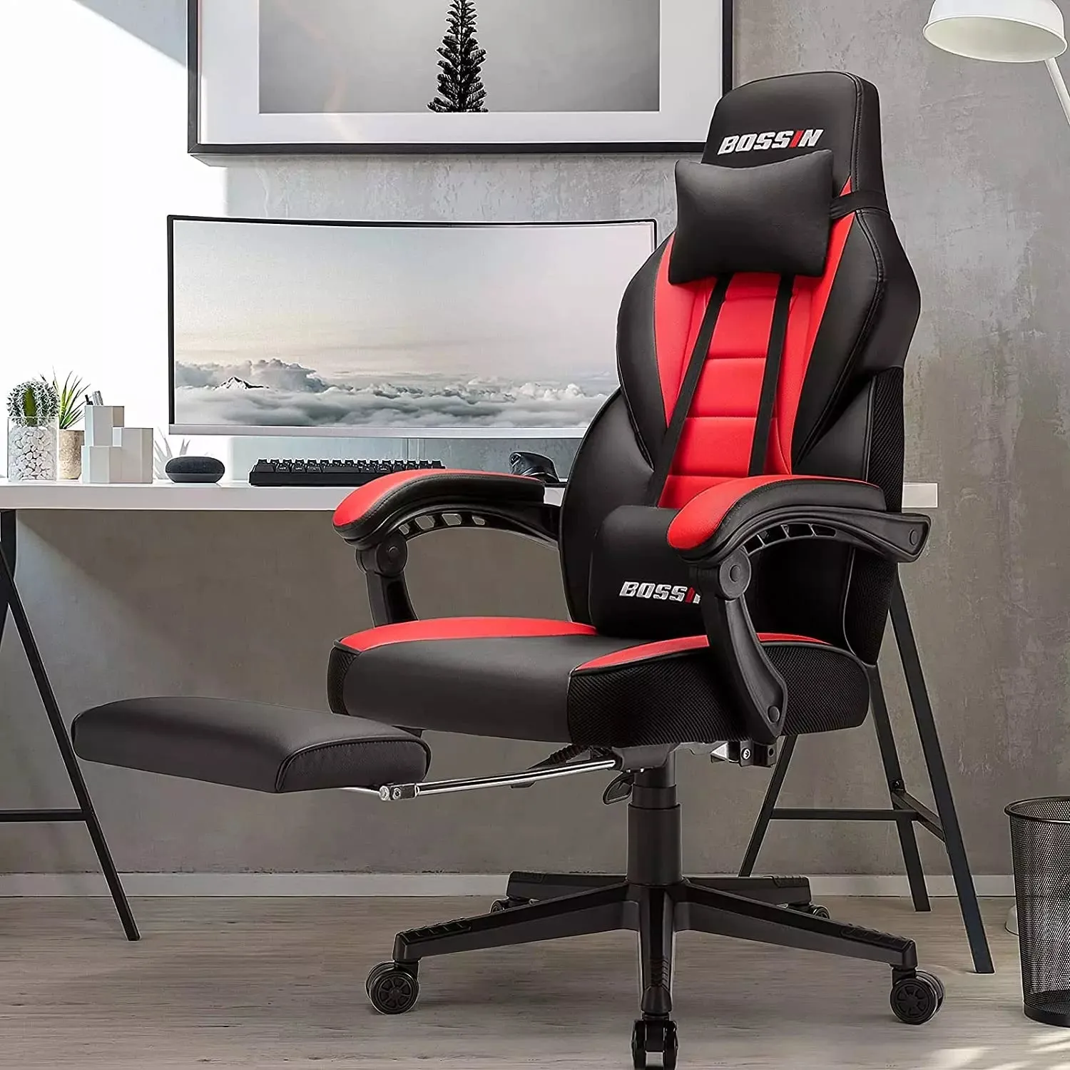 BOSSIN Big and Tall Heavy Duty PC Gaming Chair, Design for Big Guy BGC01