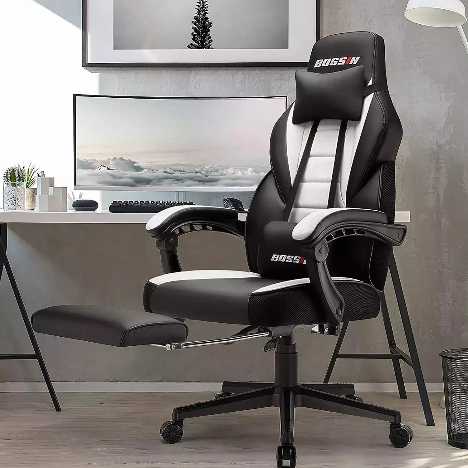 BOSSIN Big and Tall Heavy Duty PC Gaming Chair, Design for Big Guy BGC01