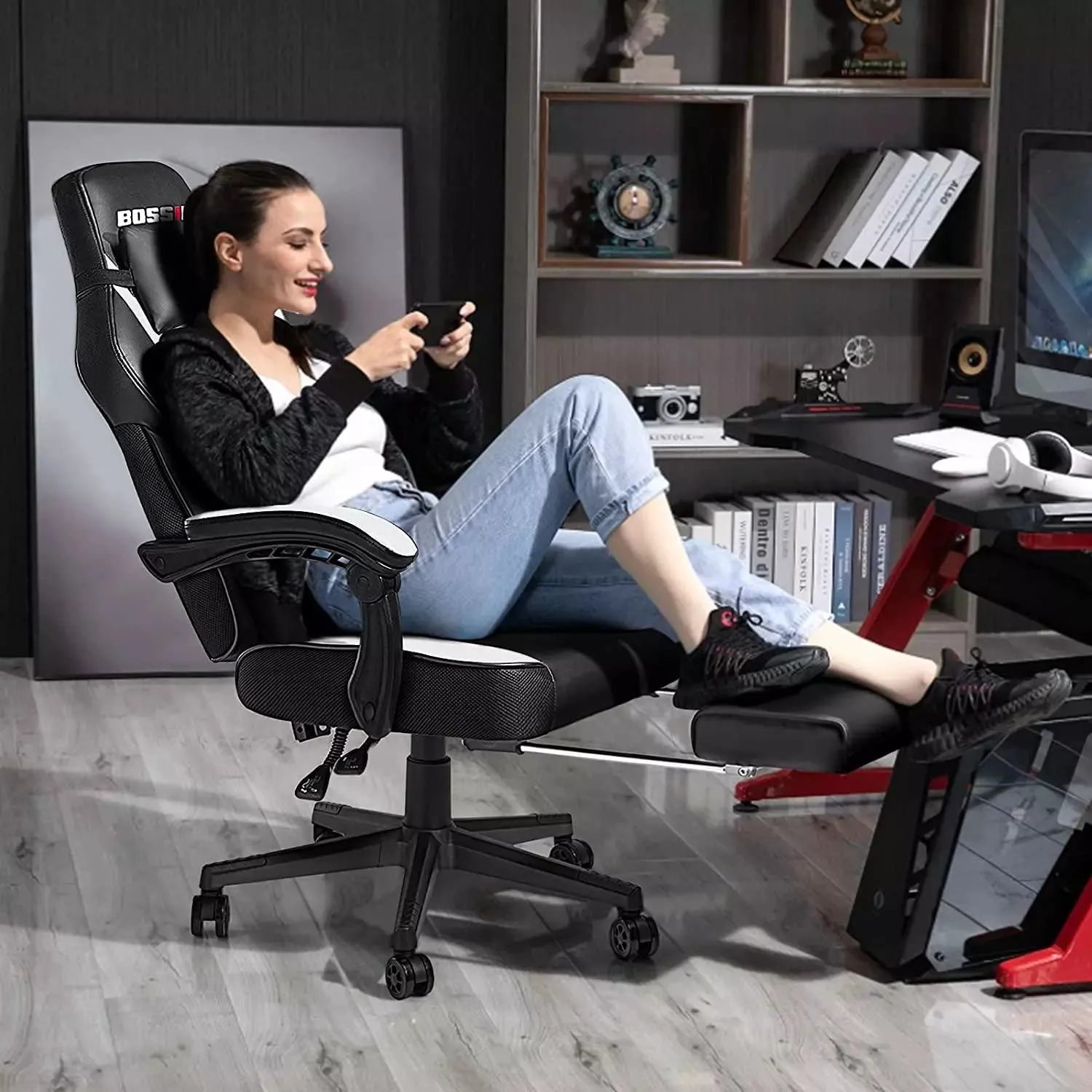 BOSSIN Big and Tall Heavy Duty PC Gaming Chair, Design for Big Guy BGC01