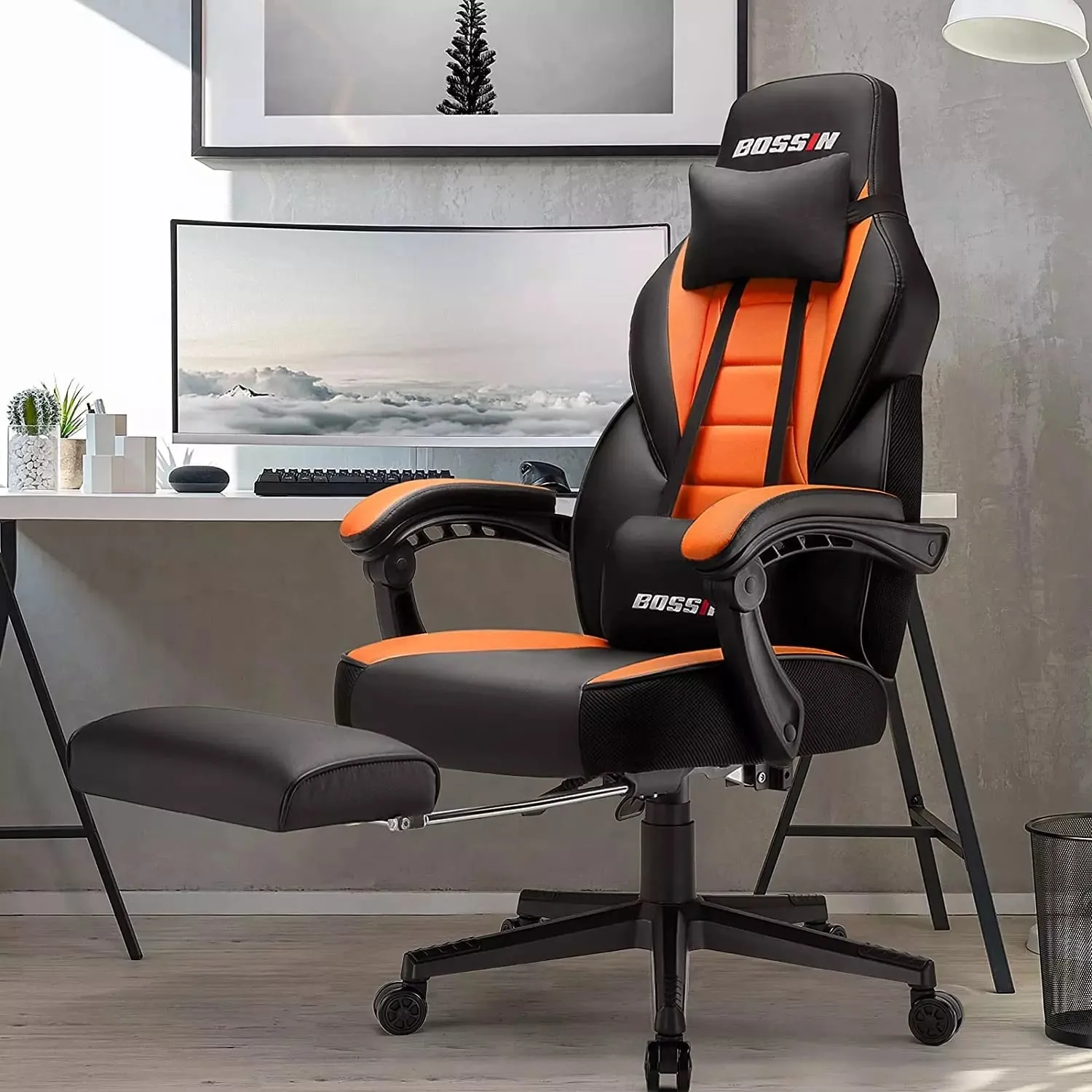 BOSSIN Big and Tall Heavy Duty PC Gaming Chair, Design for Big Guy BGC01