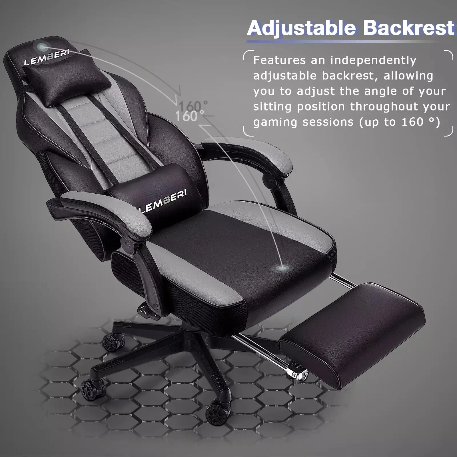 BOSSIN Big and Tall Heavy Duty PC Gaming Chair, Design for Big Guy BGC01
