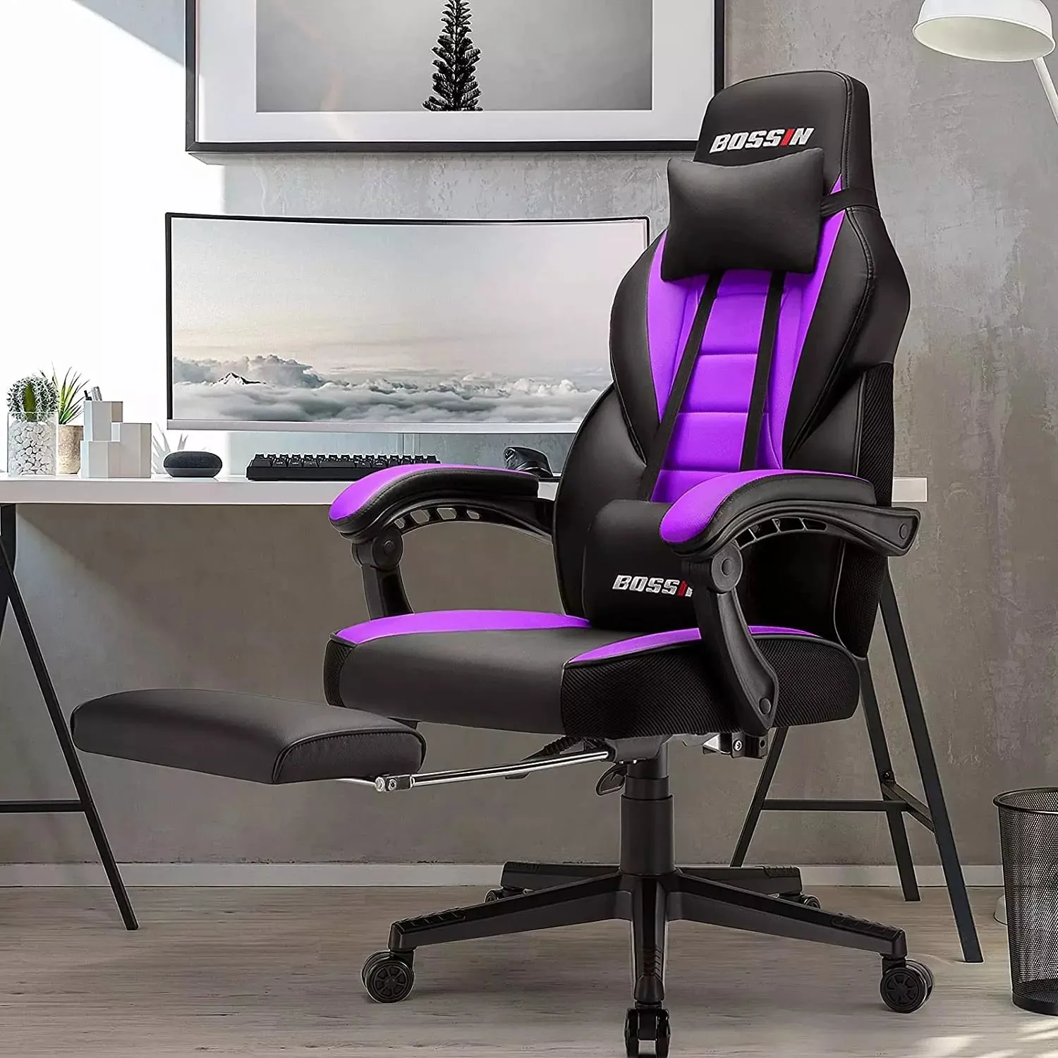 BOSSIN Big and Tall Heavy Duty PC Gaming Chair, Design for Big Guy BGC01