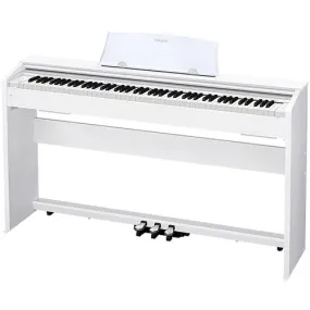 Casio PX-770WE 88-Key Digital Piano with Stand and 3-Pedal Unit, White