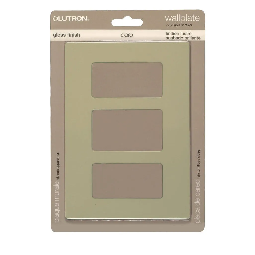 CLARO 3 GANG WALLPLATE IV