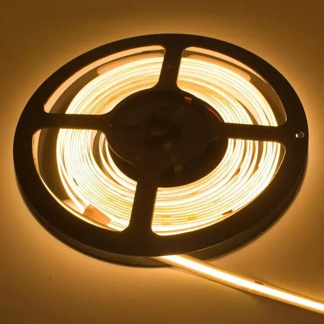COB LED Strip Light Warm White 3000K 24V 352 LEDs/m IP20 Waterproof