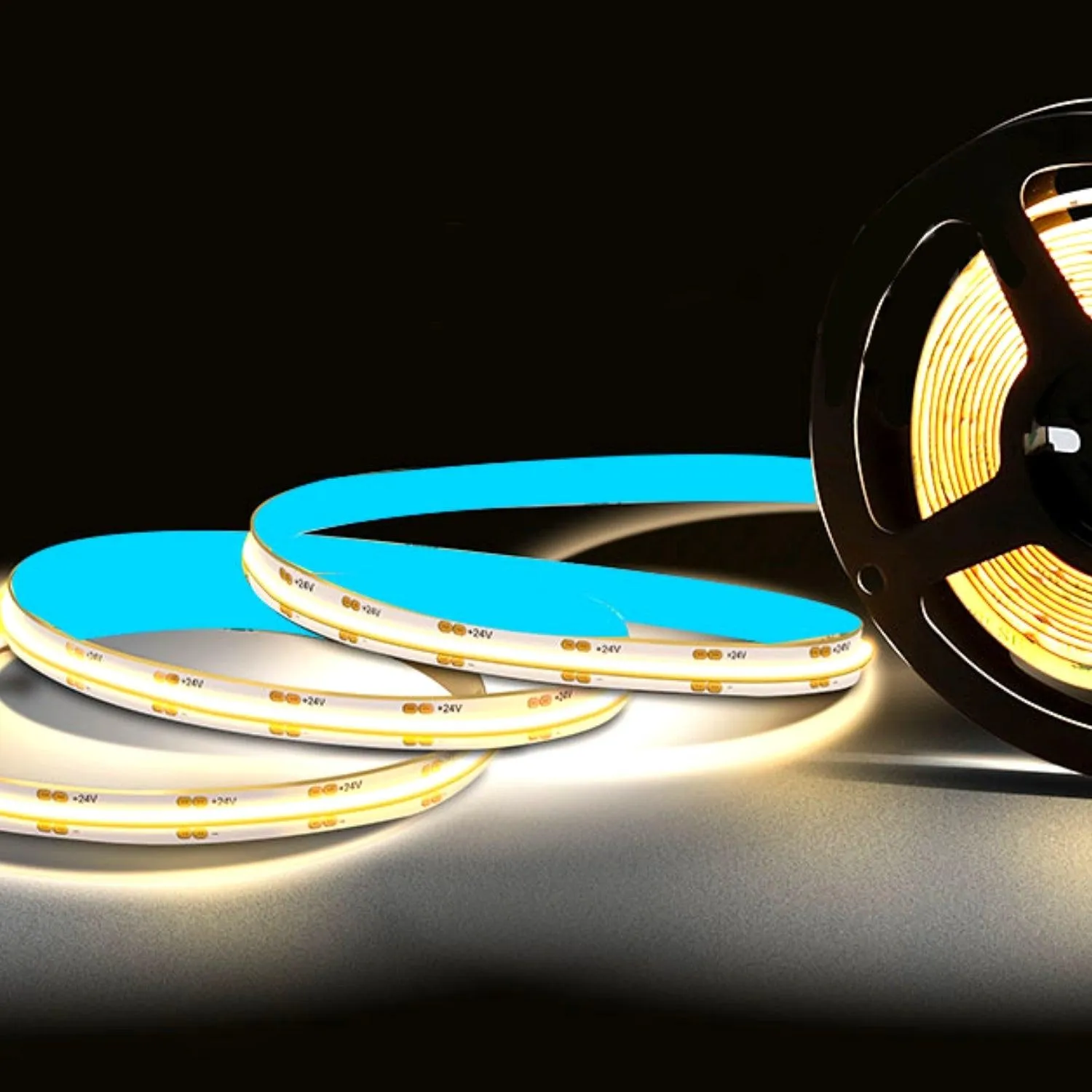 COB LED Strip Light Warm White 3000K 24V 352 LEDs/m IP20 Waterproof