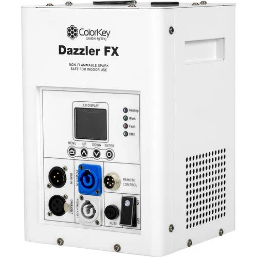 ColorKey CKU-7703 Dazzler FX Cold Spark Machine Bundle With Road Case 2-Pack (White)