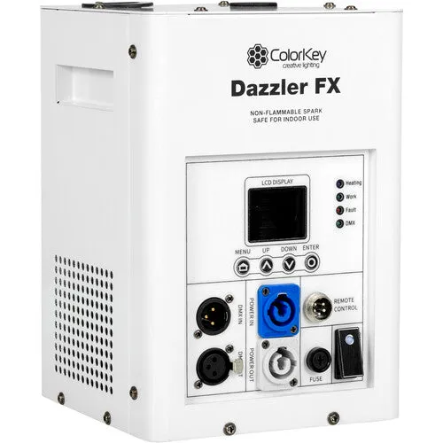 ColorKey CKU-7703 Dazzler FX Cold Spark Machine Bundle With Road Case 2-Pack (White)
