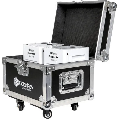 ColorKey CKU-7703 Dazzler FX Cold Spark Machine Bundle With Road Case 2-Pack (White)