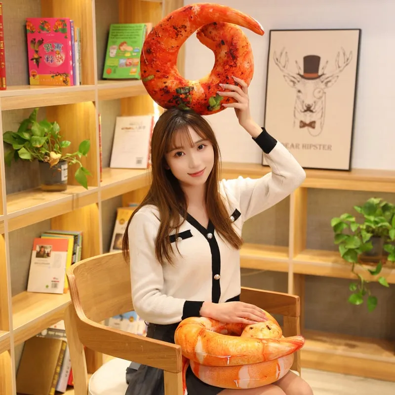 Creative Shrimp Meat Throw Pillows