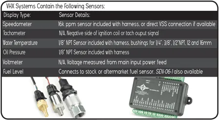 Dakota Digital VHX Universal 5 Round Gauge Set