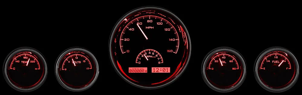 Dakota Digital VHX Universal 5 Round Gauge Set