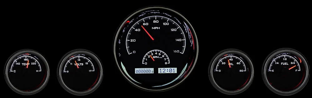 Dakota Digital VHX Universal 5 Round Gauge Set