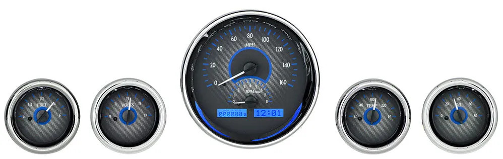 Dakota Digital VHX Universal 5 Round Gauge Set