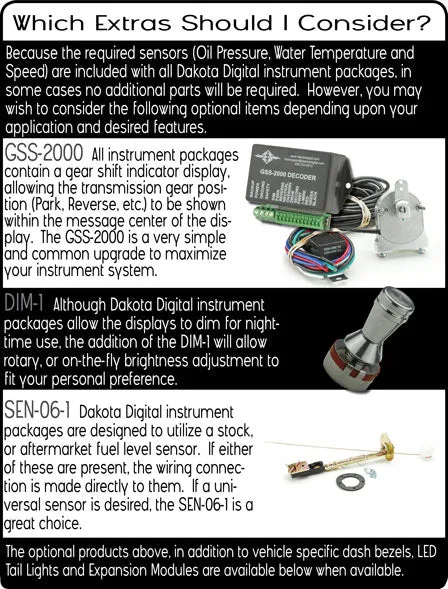 Dakota Digital VHX Universal 5" Round Trio Gauges