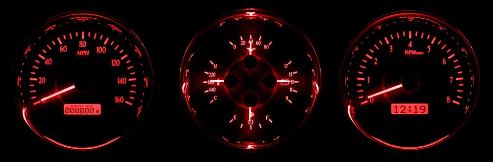 Dakota Digital VHX Universal 5" Round Trio Gauges