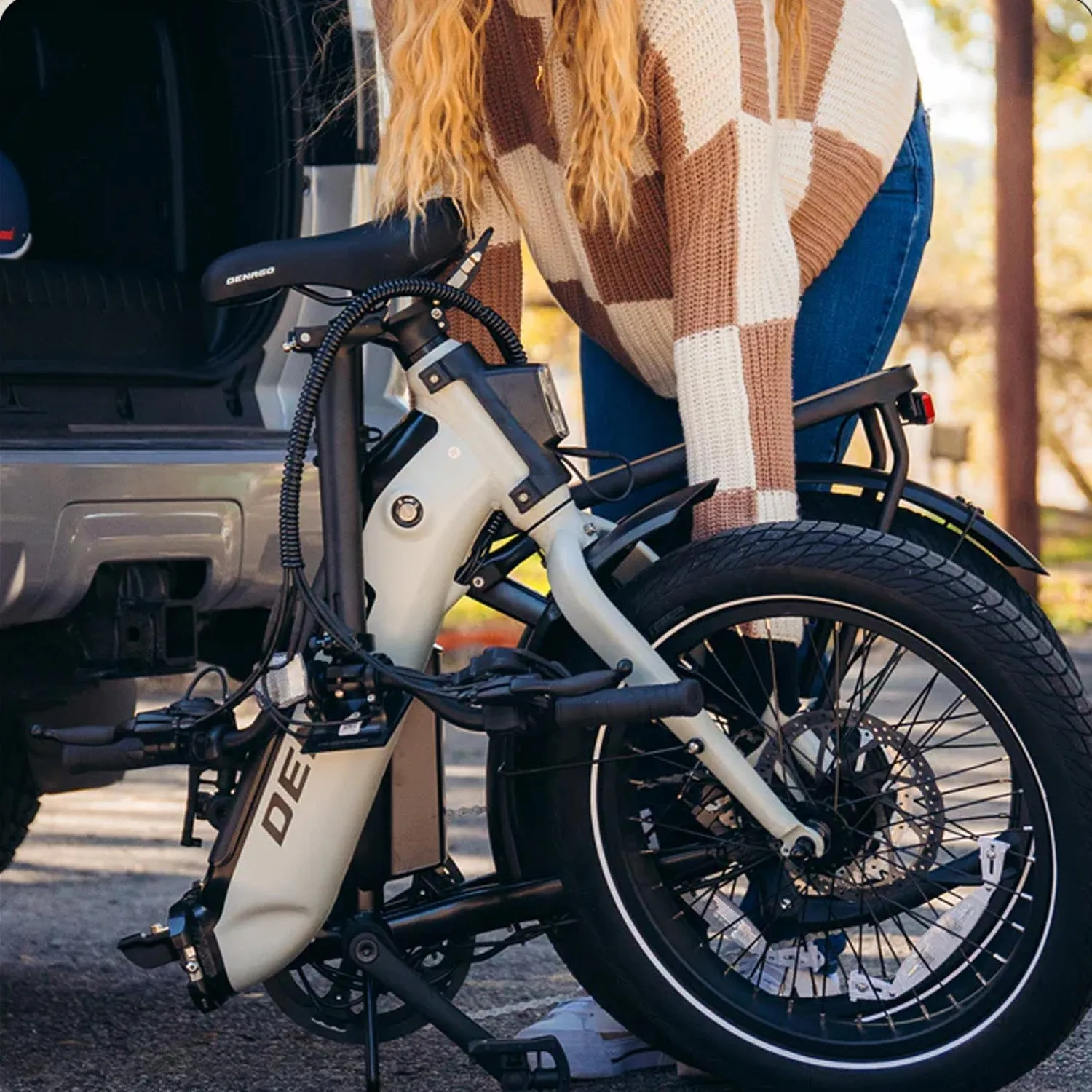 Denago Folding 1 ST E-Bike, 500 Watt, Low Step, Grey with Black, One Size