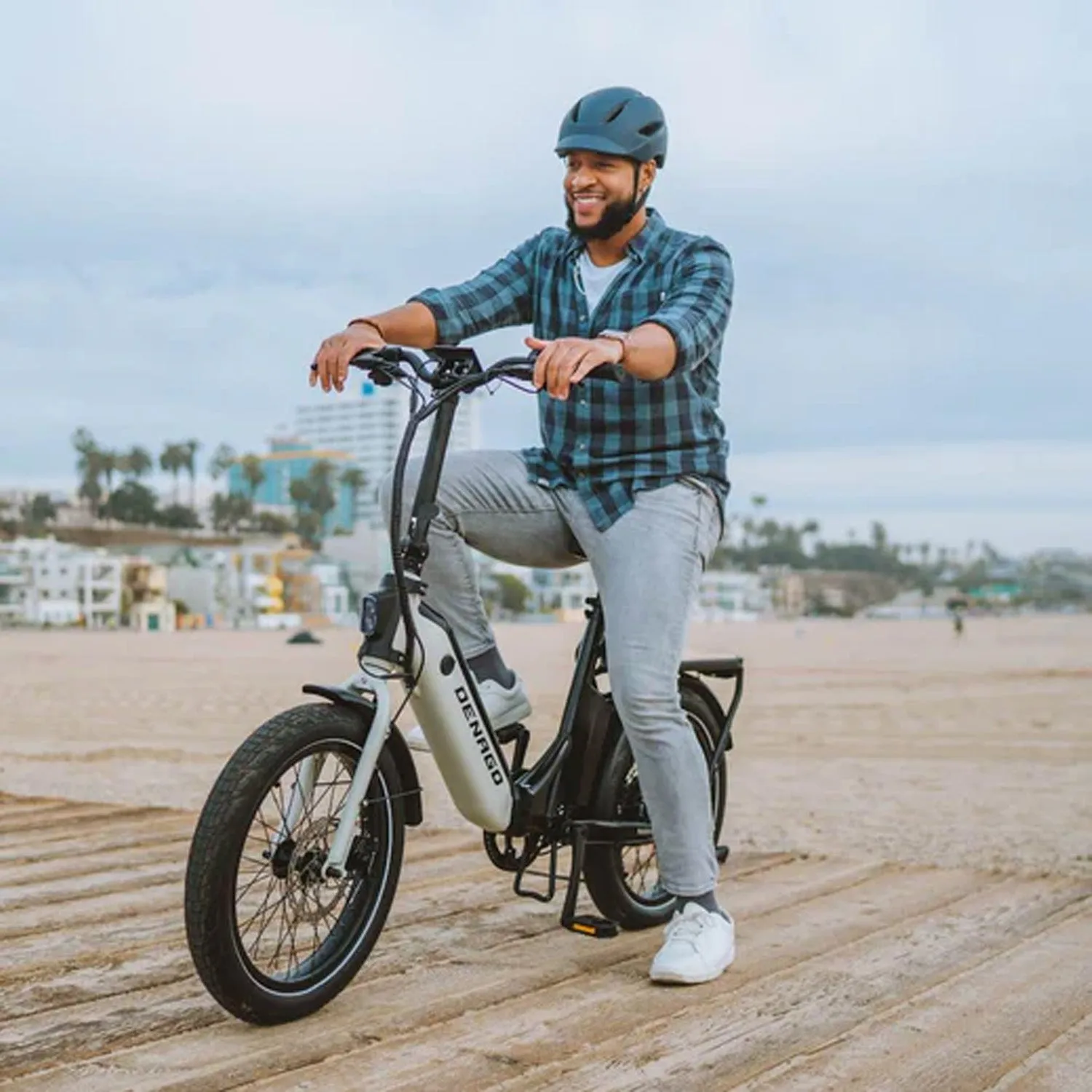 Denago Folding 1 ST E-Bike, 500 Watt, Low Step, Grey with Black, One Size