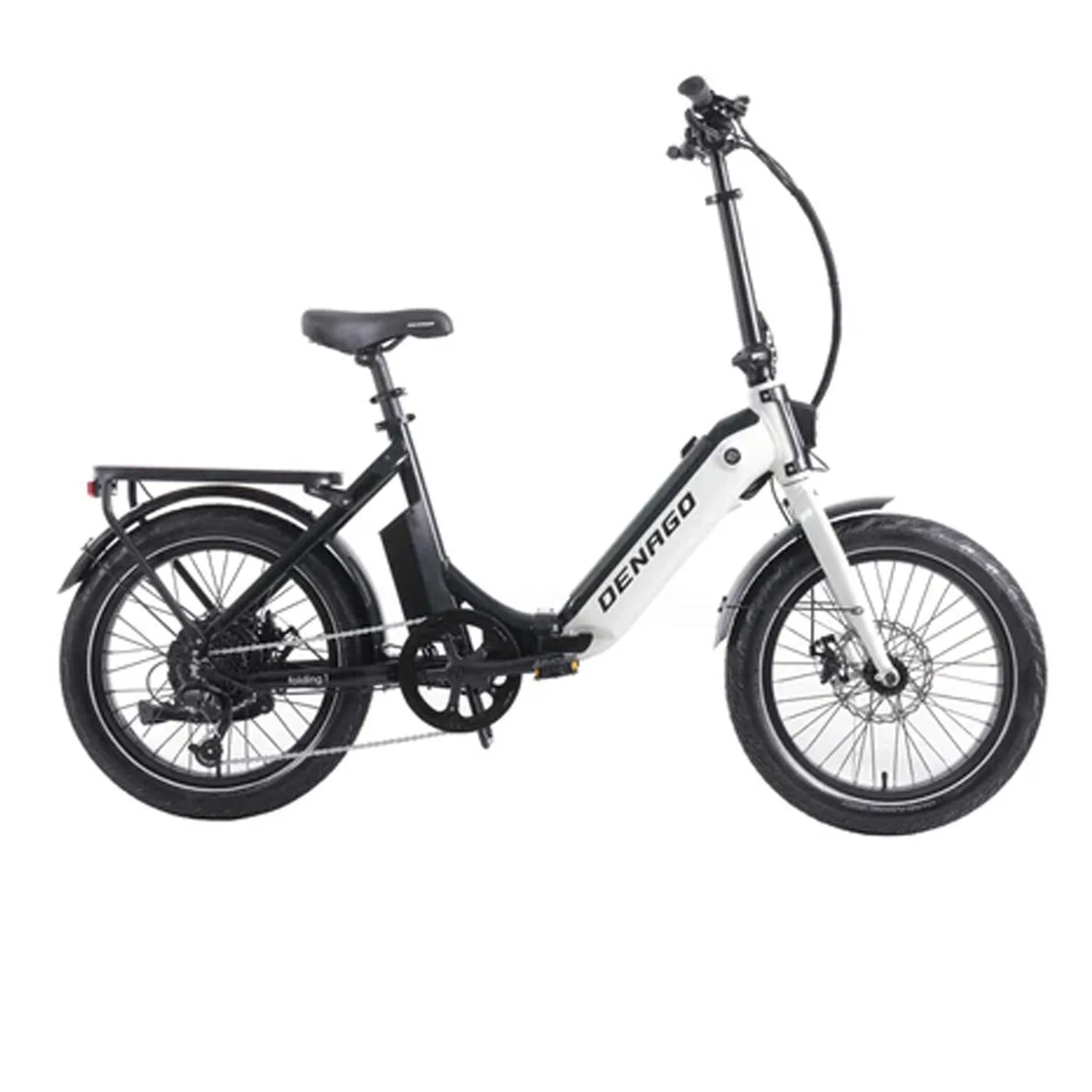 Denago Folding 1 ST E-Bike, 500 Watt, Low Step, Grey with Black, One Size