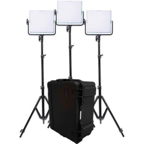 Dracast 728 RGBW LED Panel 3-Light Kit