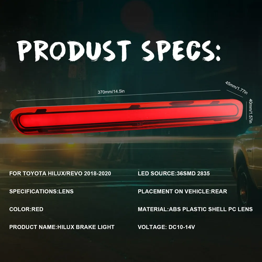 For Toyota Hilux VIGO 2018-2020 Car LED Rear Brake Light Middle