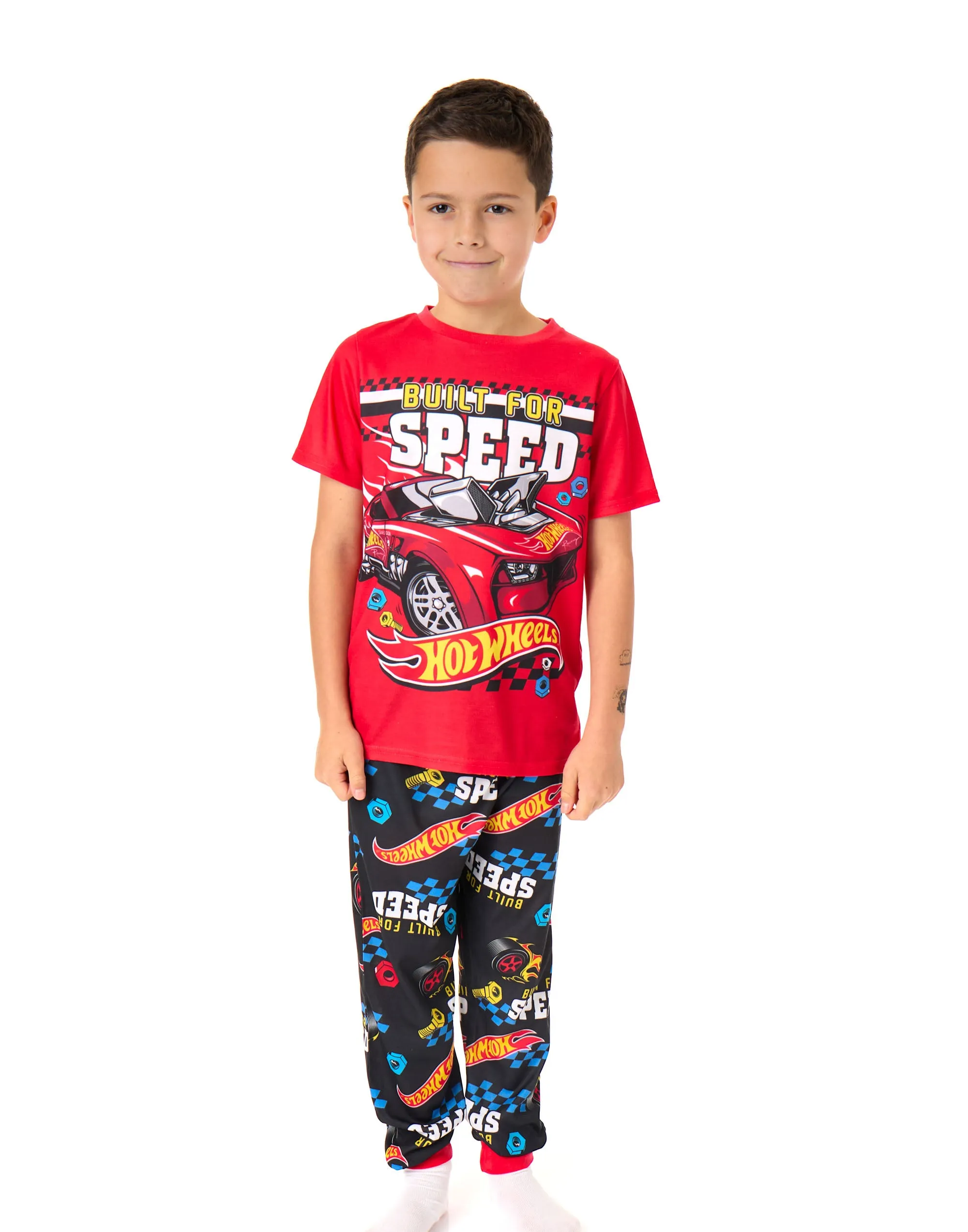 Hot Wheels Built For Speed Boys Pack of 2 Long Leg Pyjamas