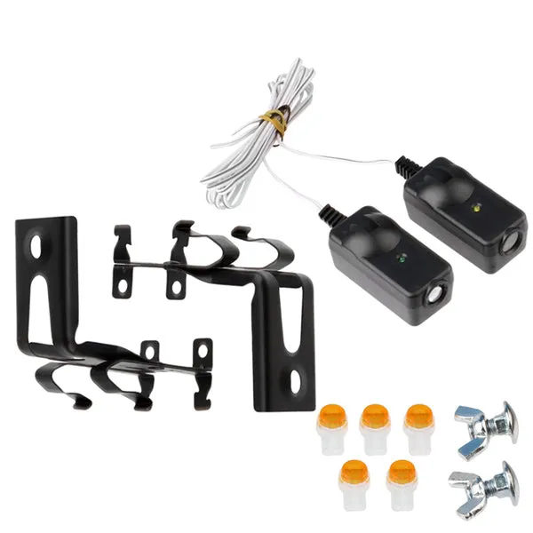 KeylessFactory - Garage Door Safety Sensors Kit - 1 Door Kit - 2 Safety Sensors - Compatible with Liftmaster Sears Chamberlain Craftsman