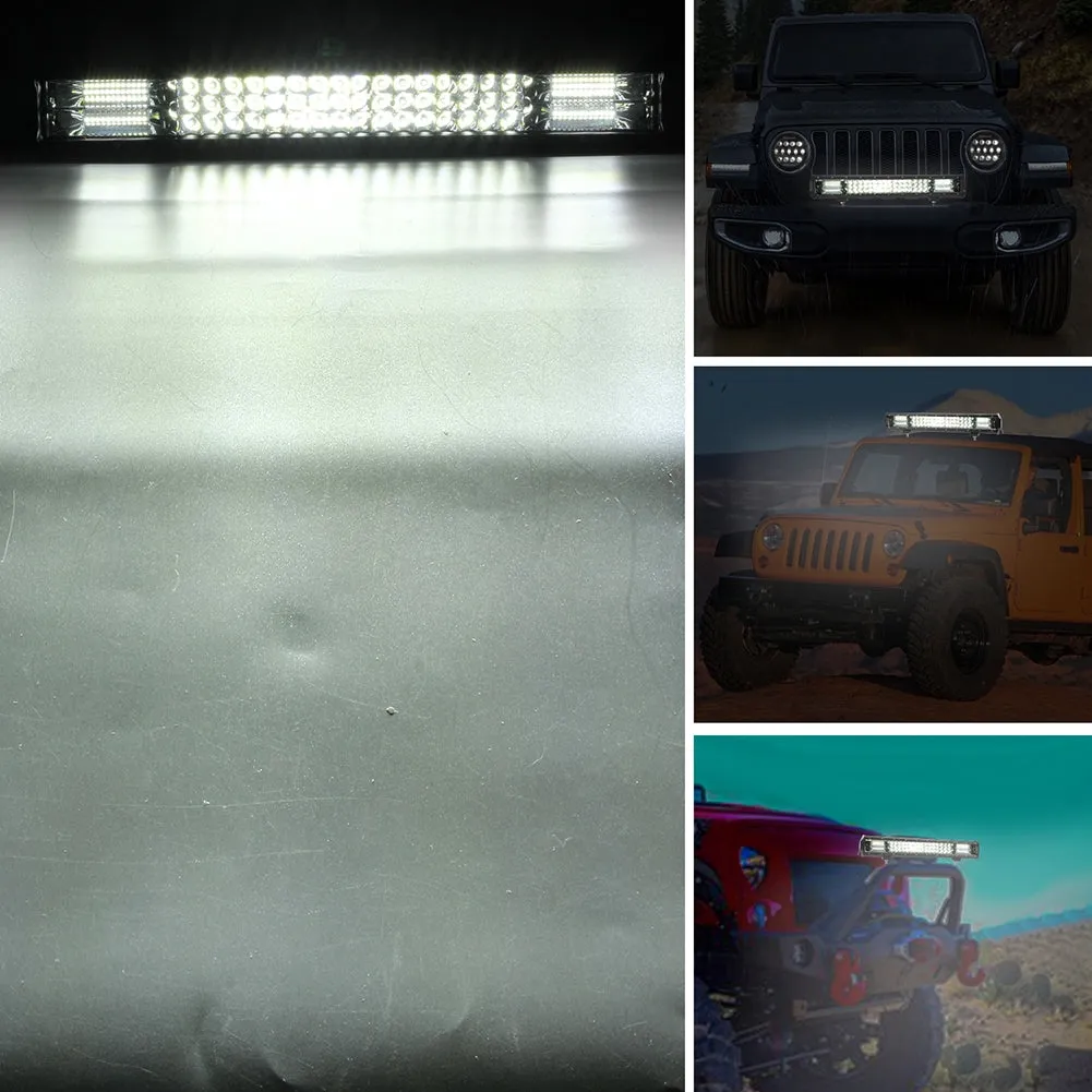 Led Bar Driving Lights Triple Row 20inch 288W Flood Combo Working