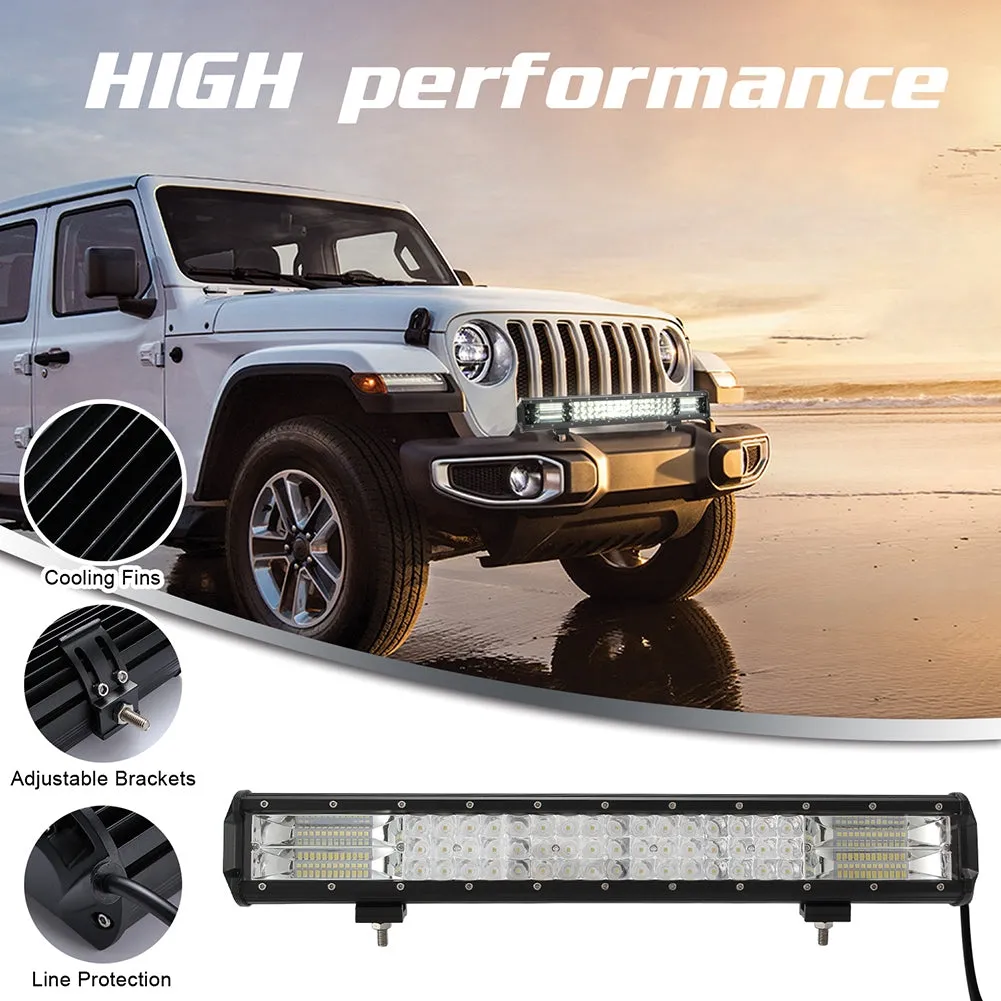 Led Bar Driving Lights Triple Row 20inch 288W Flood Combo Working