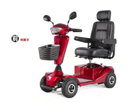 LED lights  Luxury plastic front basket 4 wheels mobility scooters for elderly handicapped disabled